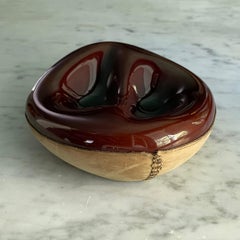 Georges Jouve Attributed Ceramic Pipe Ashtray Organic Dish Bowl French Modernism