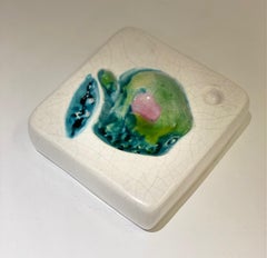 Plato "Manzana" de cerámica Georges Jouve, años 50