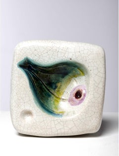 Plat en céramique Georges Jouve, années 1950