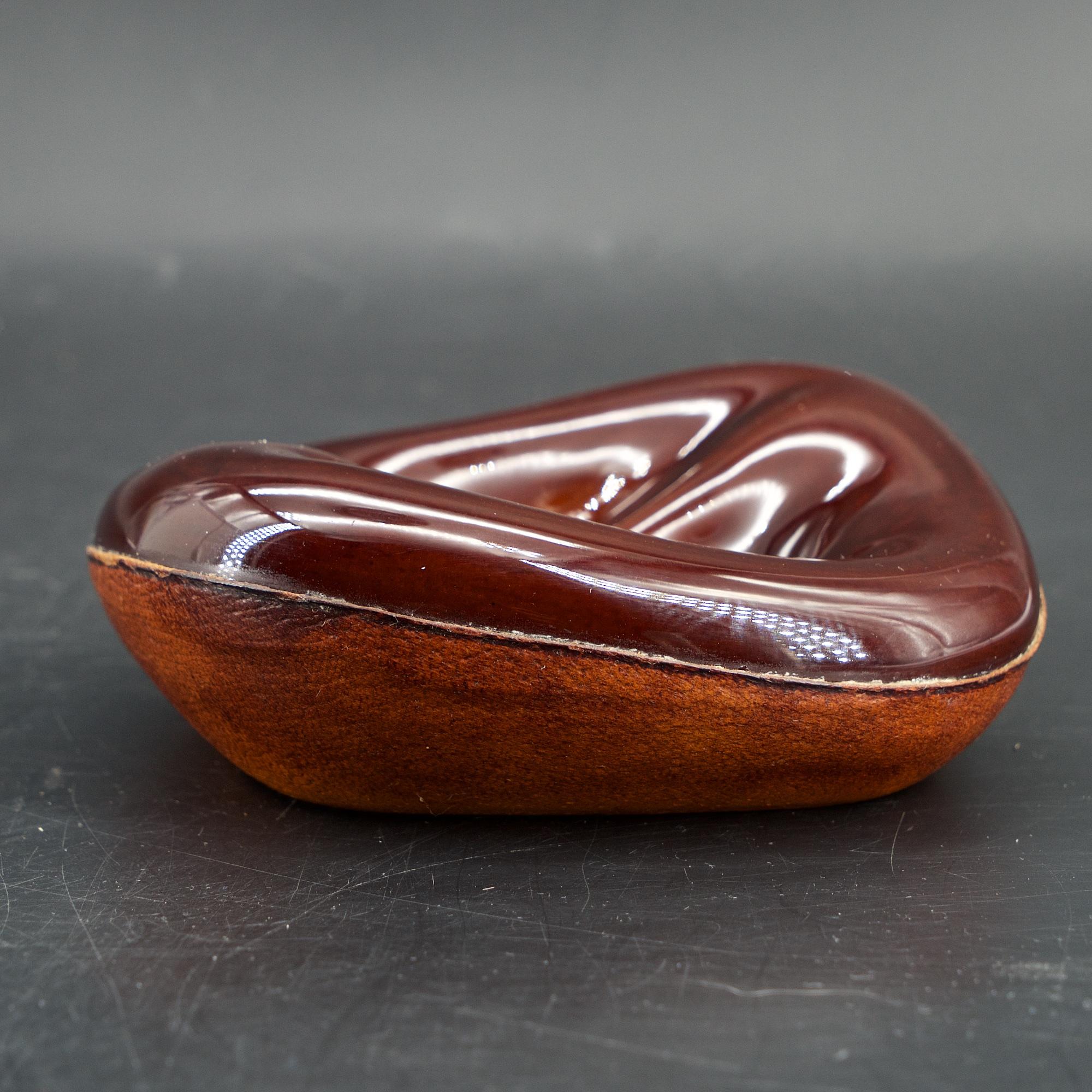 Mid-Century Modern Georges Jouve Ceramic Pipe Rest Ashtray Organic Dish Bowl French Modernism