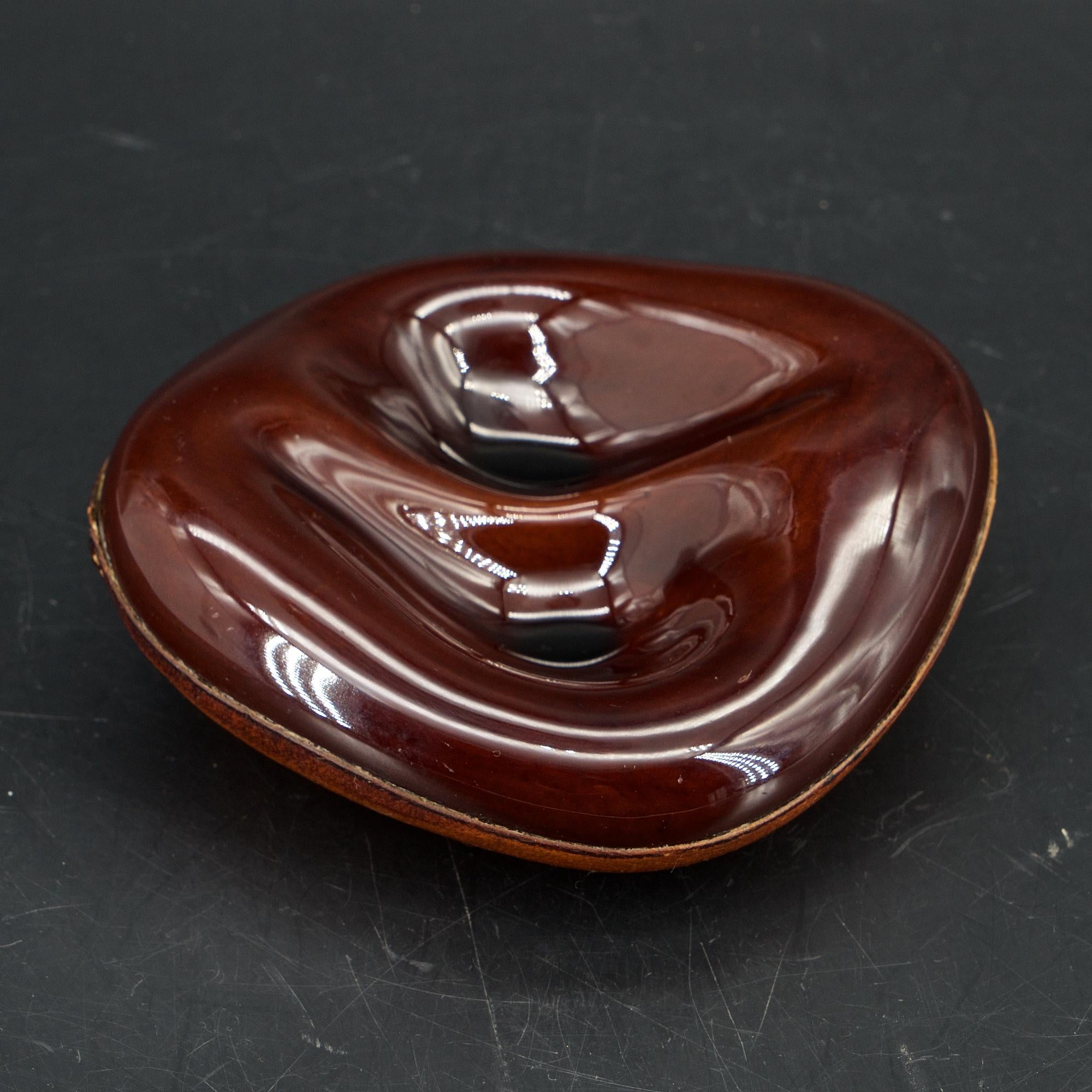 Georges Jouve Ceramic Pipe Rest Ashtray Organic Dish Bowl French Modernism In Good Condition In Hyattsville, MD