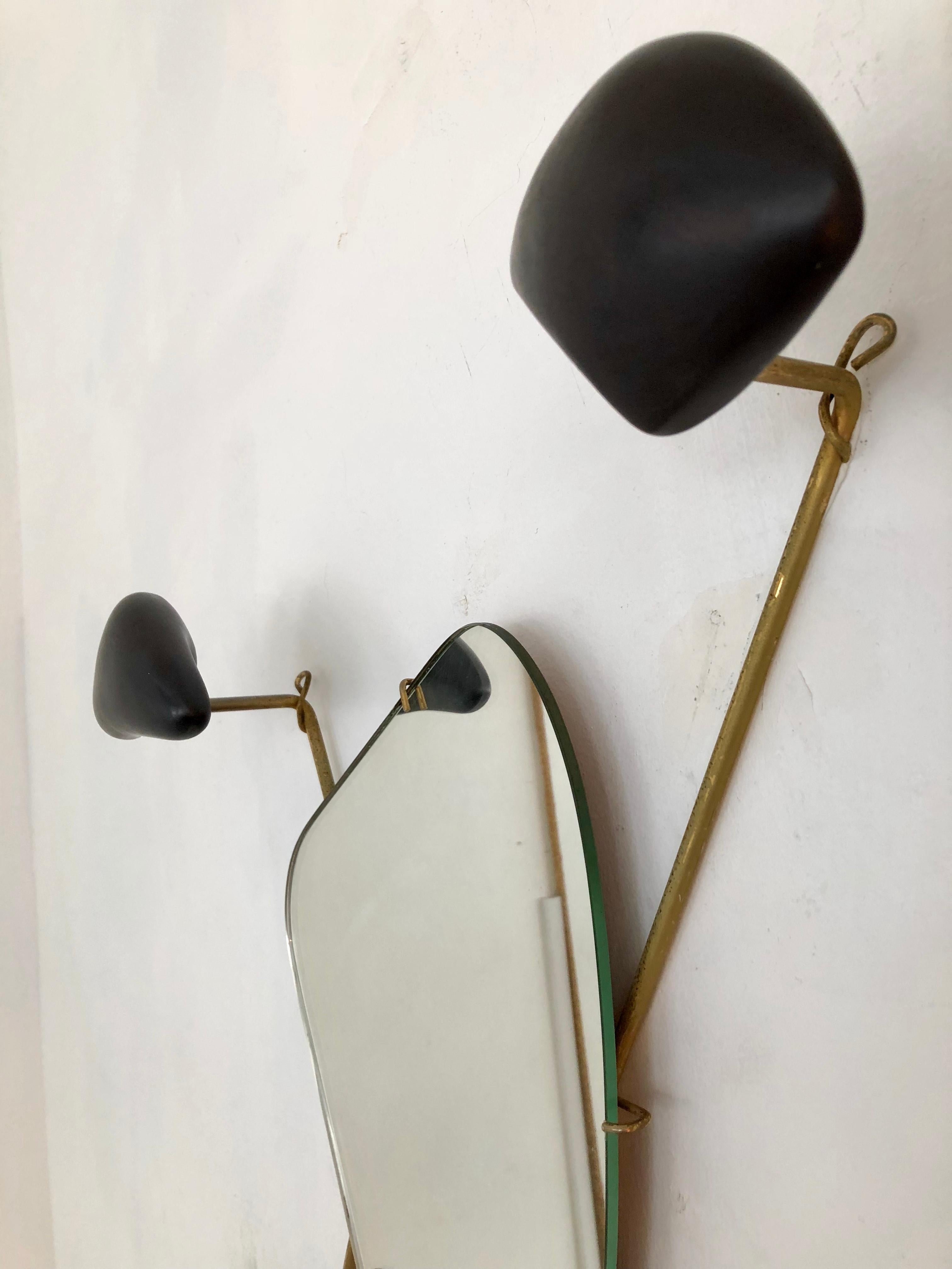 Mid-Century Modern Georges Jouve Coat Rack with Mirror