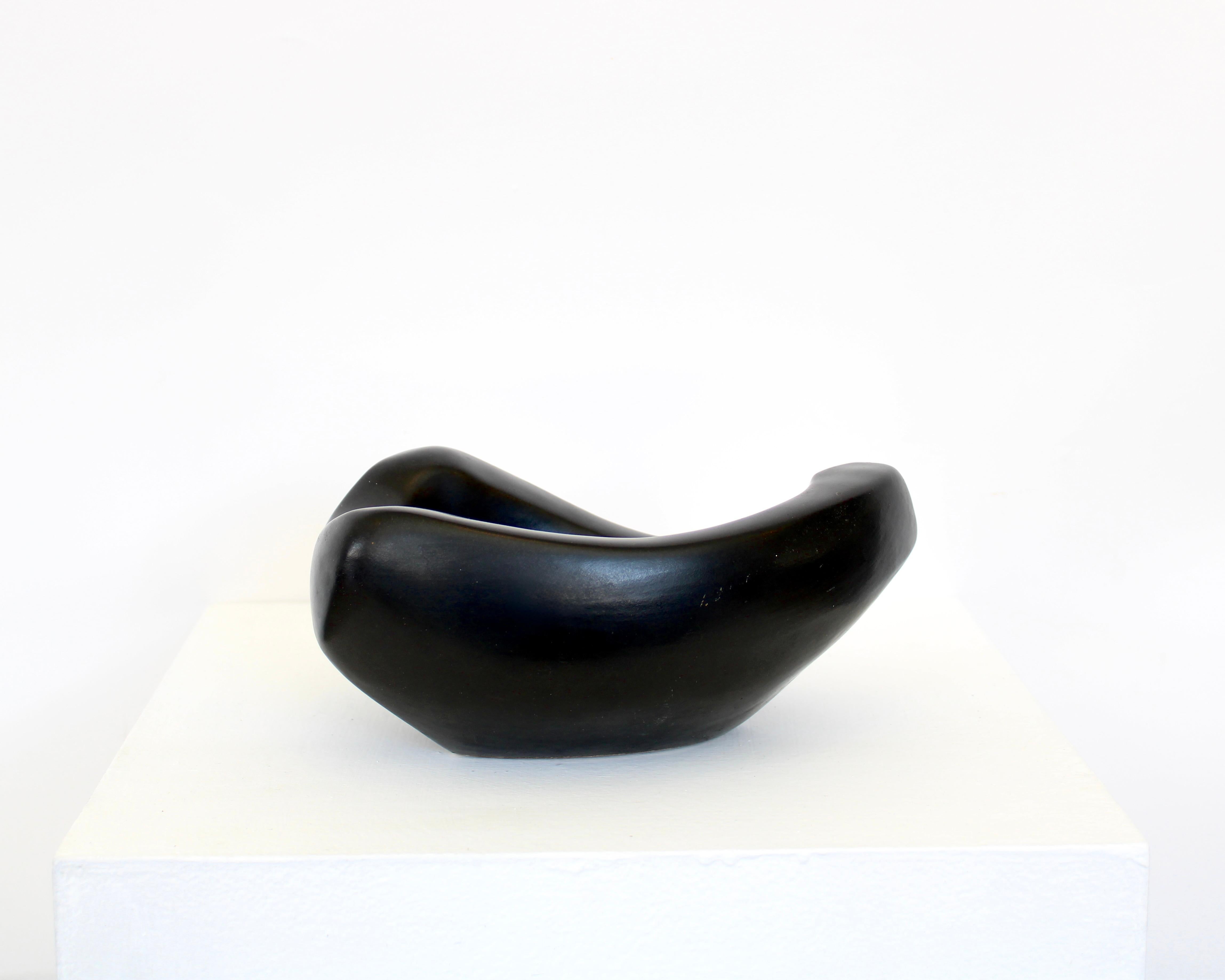 Georges Jouve Französisch Keramik Künstler Schwarz Coupe im Zustand „Gut“ im Angebot in Chicago, IL