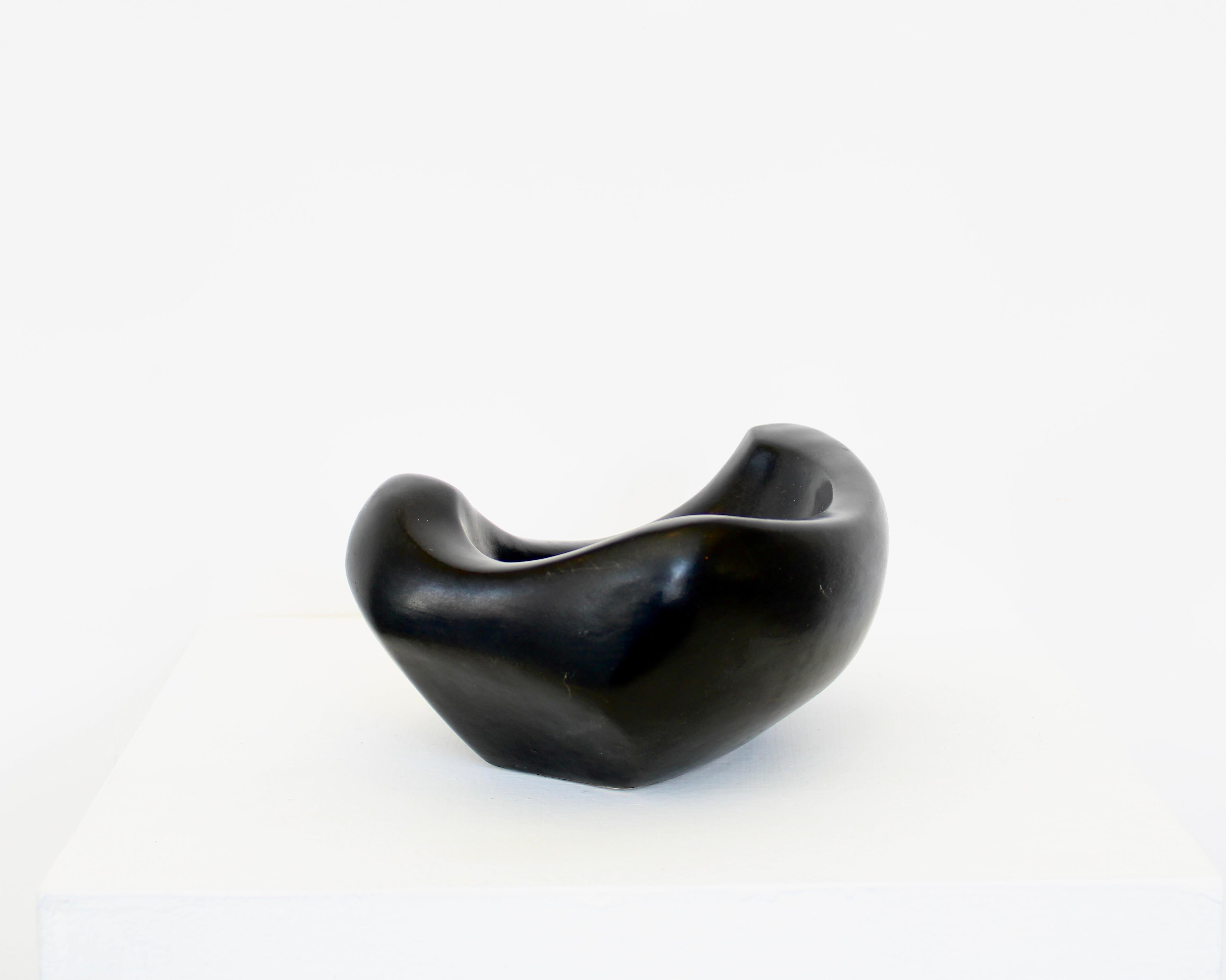 Georges Jouve Französisch Keramik Künstler Schwarz Coupe (Mitte des 20. Jahrhunderts) im Angebot