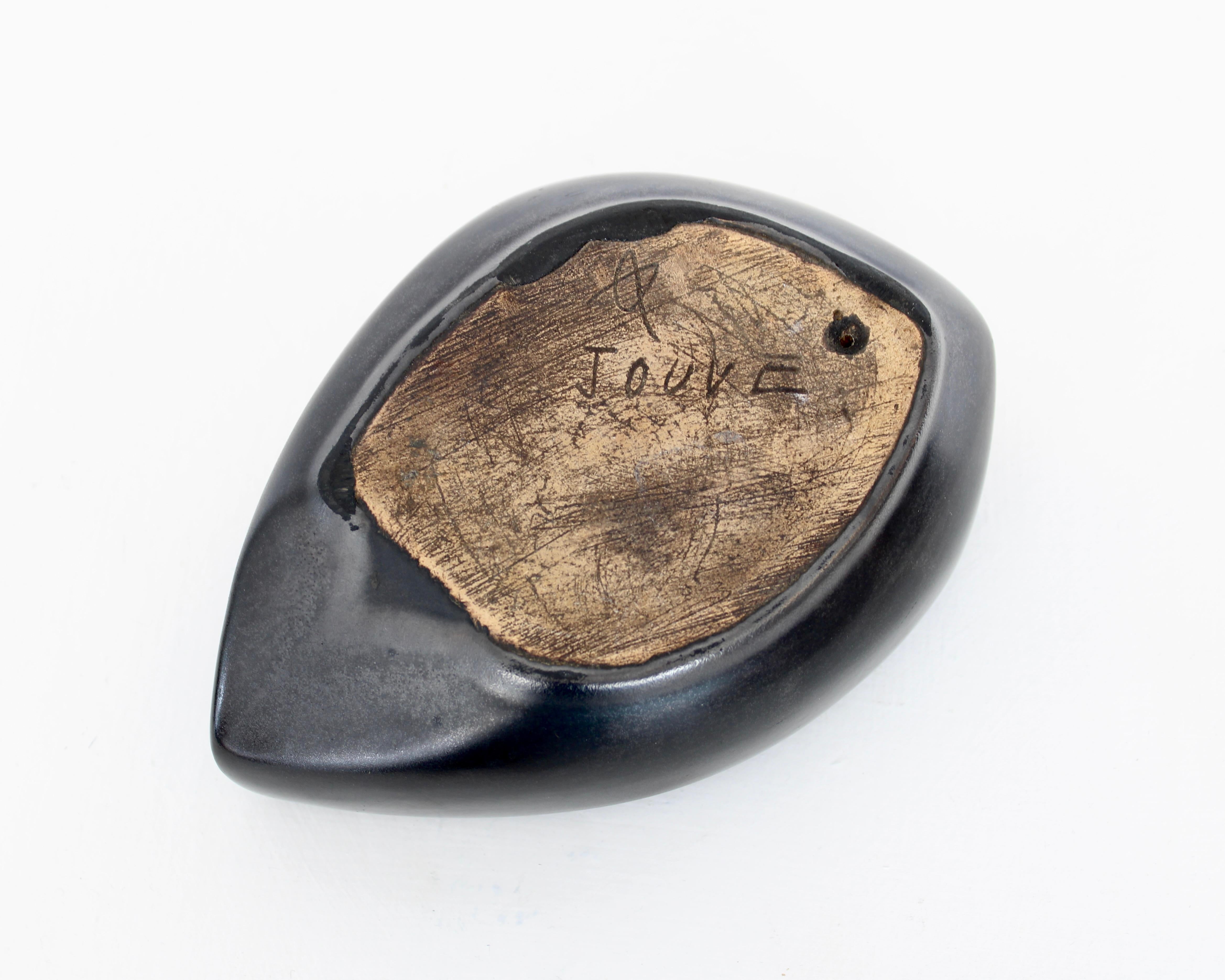 Georges Jouve Französisch keramischen Künstler schwarz Coupe Vide Poche klein im Angebot 4