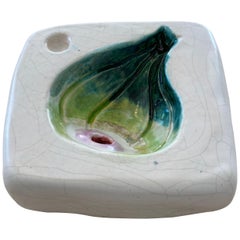 Georges Jouve French Ceramic Artist Ceramic Cendrier or Vide Poche Fig Motif