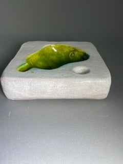 Georges Jouve French Ceramic Artist Ceramic Cendrier or Vide Poche with Pear