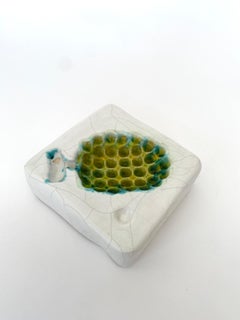 Georges Jouve French Ceramic Artist Ceramic Cendrier or Vide Poche With Raisins