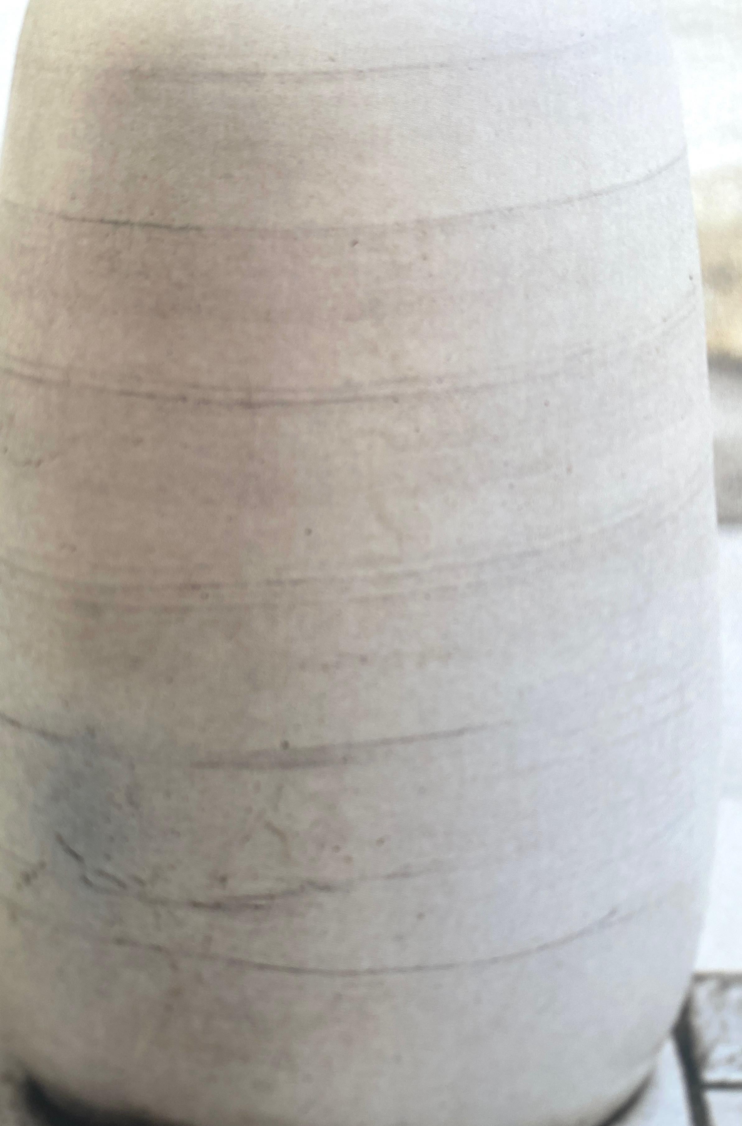 Georges Jouve Französischer Keramikkünstler Weiße Keramik-Zylindervase im Angebot 13