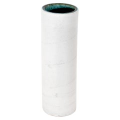 Georges Jouve French Ceramic Artist White Ceramic Cylinder Vase