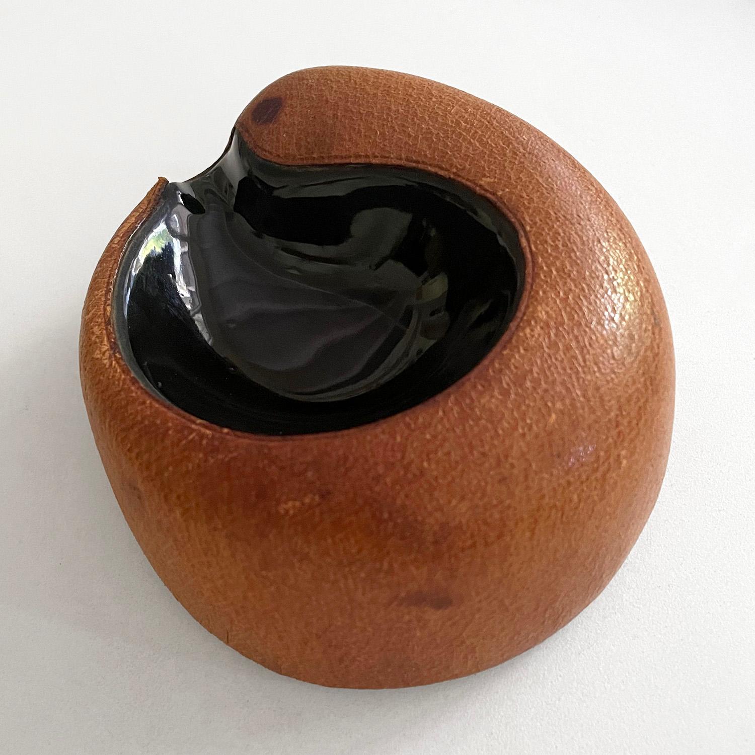 Ceramic Georges Jouve Leather Ashtray
