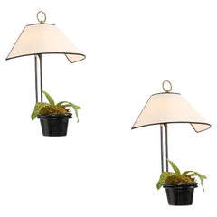 Georges Jouve & Marcel Asselbur, Wall Sconces with Pots, France, circa 1955