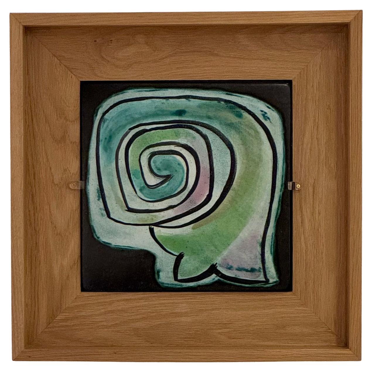Georges Jouve  Assiette en céramique "Snail form", années 1950
