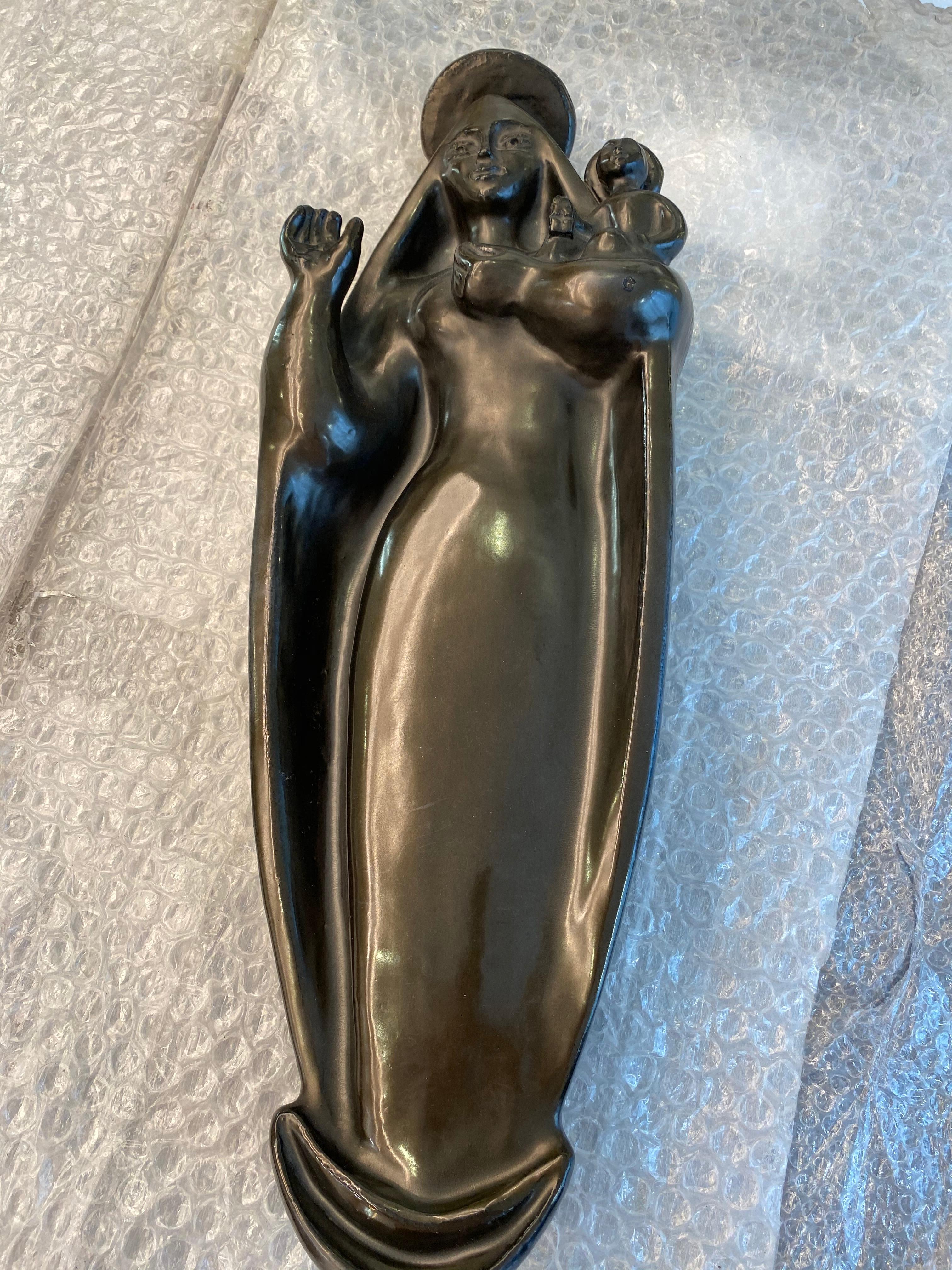Mid-20th Century Georges Jouve Virgin and Child, 1944 For Sale