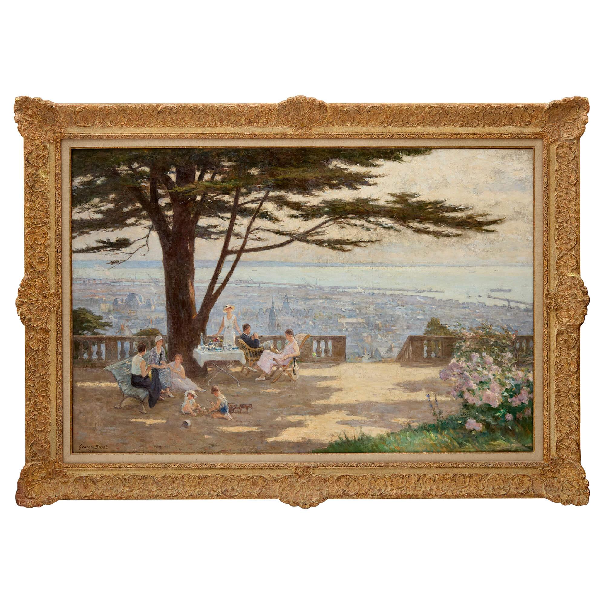 Landscape Painting de Georges Jules Ernest Binet - Pintura de estilo impresionista del siglo XX de Le Havre por Binet