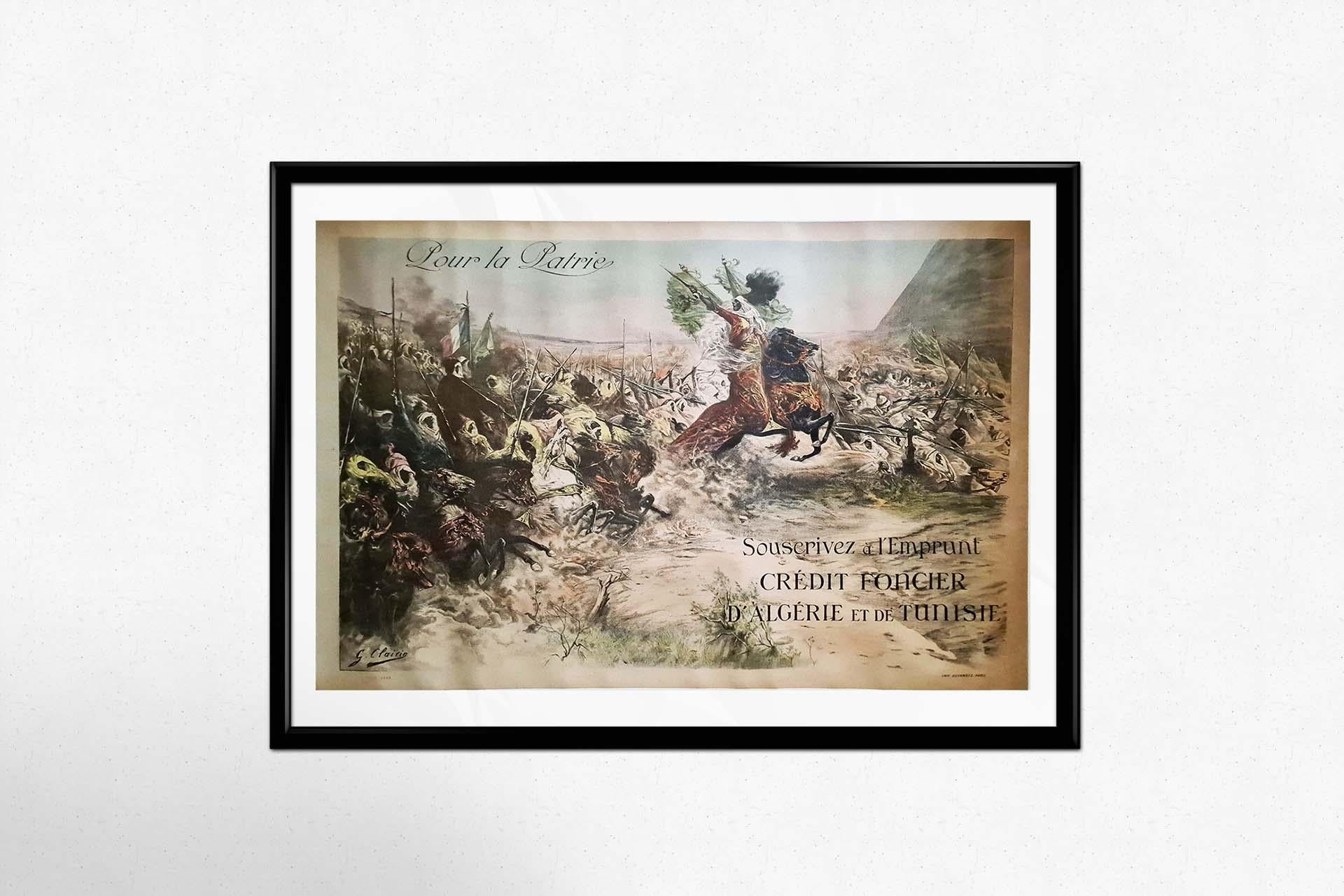 Amid the tumult of World War I, propaganda posters served as essential tools for rallying support and communicating crucial messages to the public. One such poster from this era is the 1918 creation by celebrated French artist Georges Clairin,