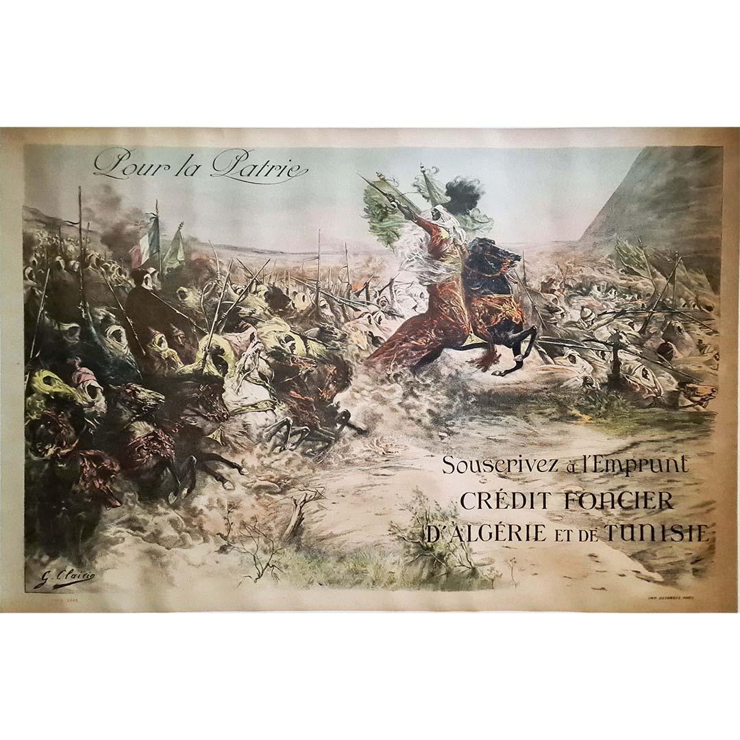 Pour la Patrie - Souscrivez à l'emprunt Crédit Foncier d'Algérie et de Tunisie - Print de Georges Jules Victor Clairin