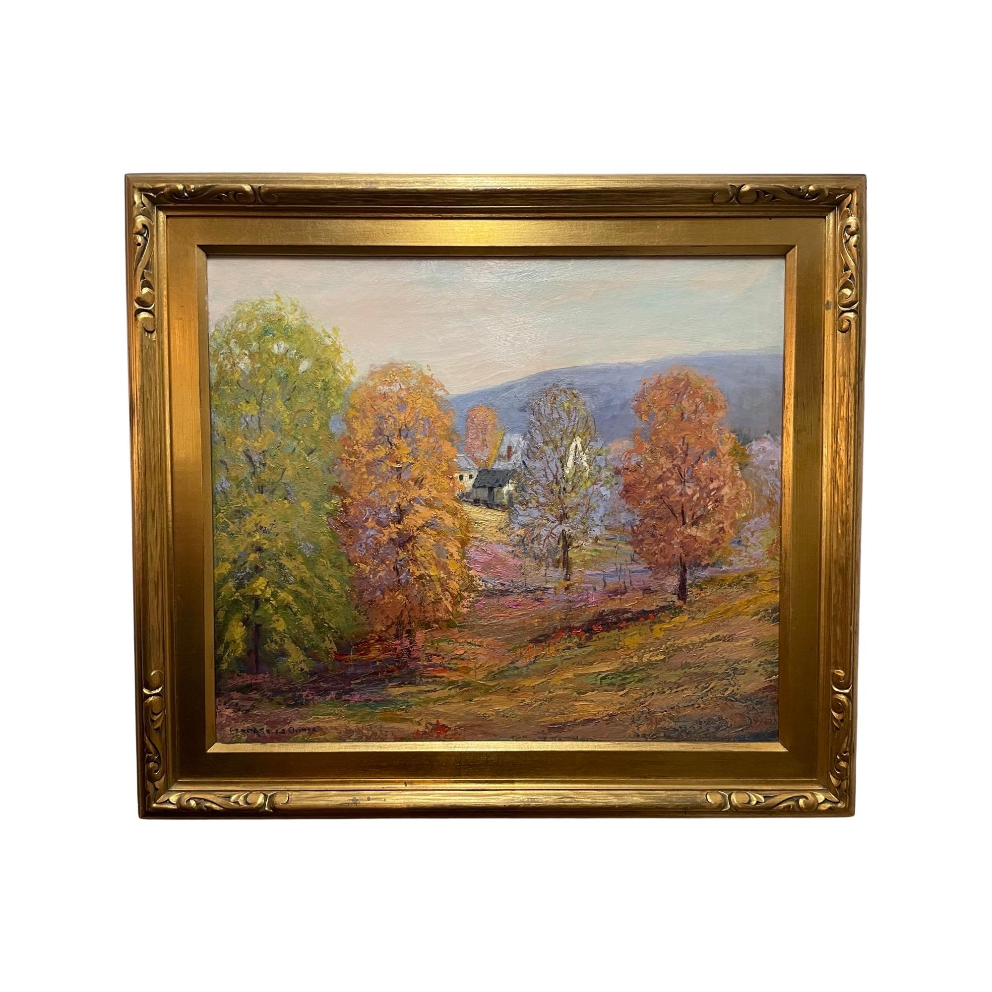 Landscape Painting Georges La Chance - Grandes couleurs fauvistes américaines impressionnistes du comté de Brown, Indiana