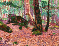 La Foret d'Ecouves - Automne - Nabis Landschaft Ölgemälde von Georges Lacombe