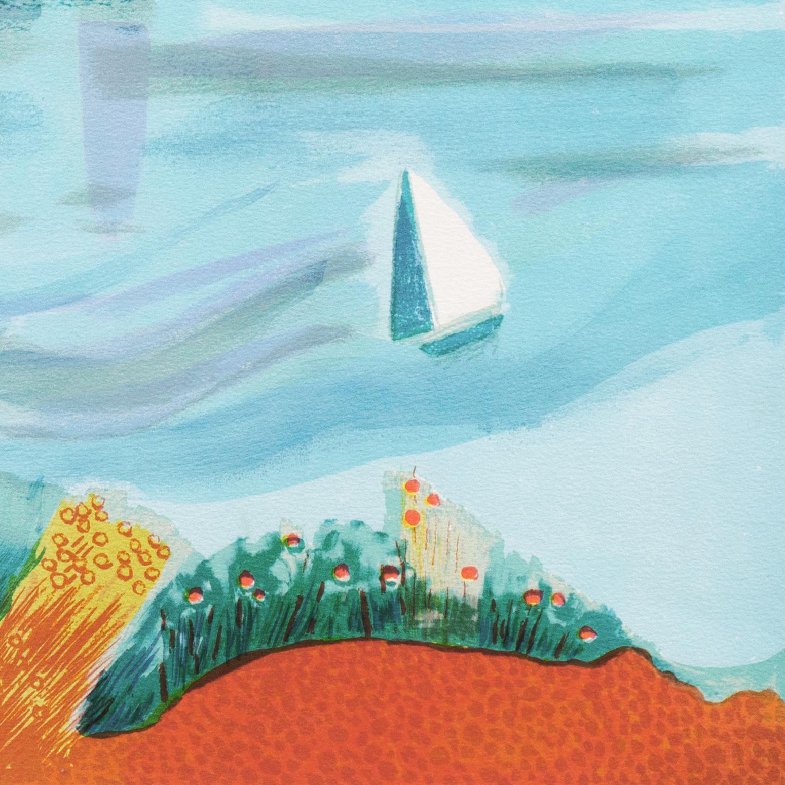 'Falaise de l'Étretat', French Post-Impressionist, Academie Chaumiere, Benezit For Sale 5
