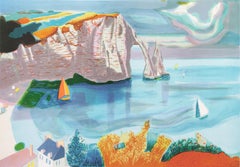 'Falaise de l'Étretat', French Post-Impressionist, Academie Chaumiere, Benezit