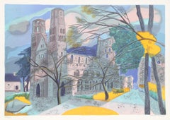 Jumieges, Modern Lithograph by Georges Lambert