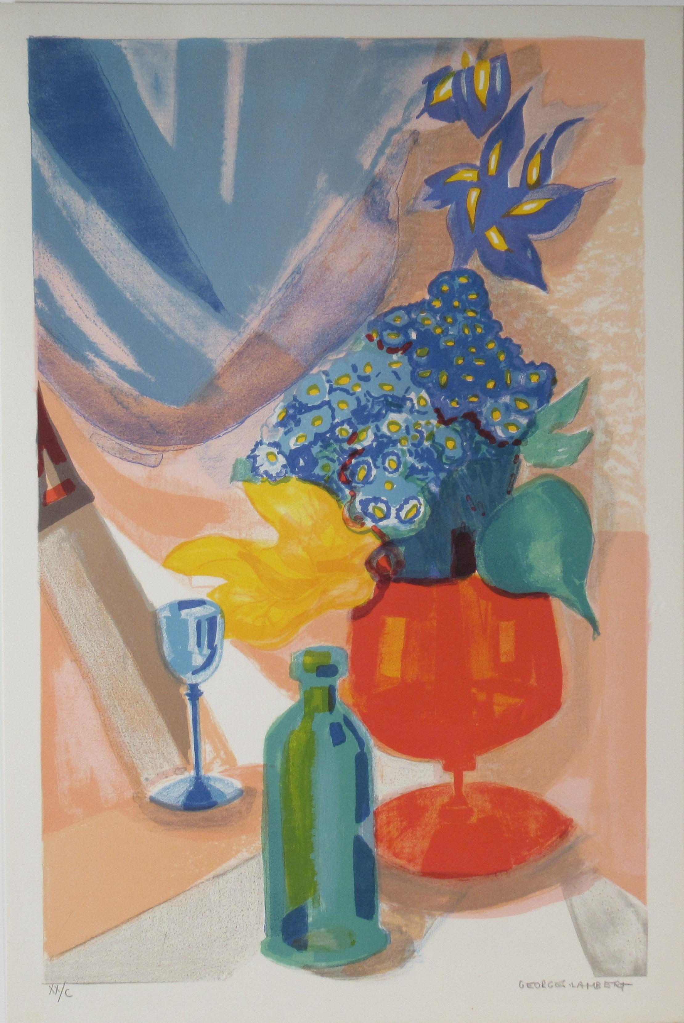 Nature Morte a la Bouteille ((Stillleben mit Flasche) (Impressionismus), Print, von Georges Lambert