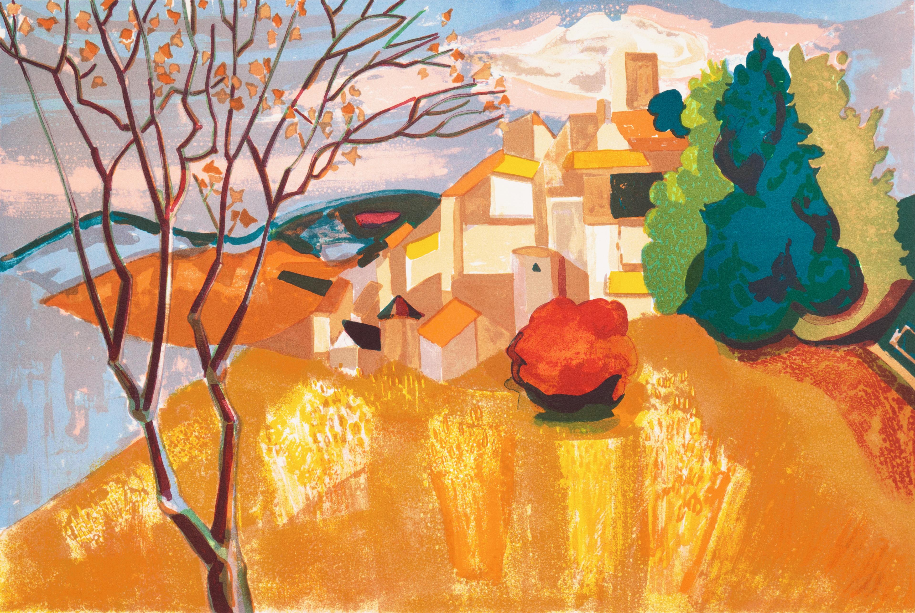 Paesaggio provenzale", Post-Impressionista francese, Benezit, Academie Chaumiere