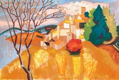 „Provenal Landscape“, französischer postimpressionistischer Maler, Benezit, Academie Chaumiere