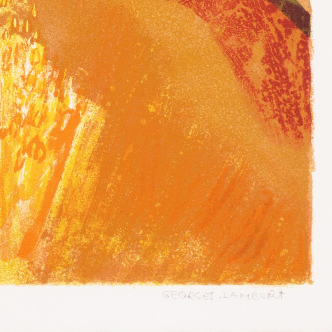 'Provençal Landscape', French Post-Impressionist, Benezit, Academie Chaumiere - Orange Landscape Print by Georges Lambert
