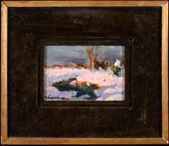 La Neige - Impressionist Winter Landscape Oil Painting by Georges Lapchine