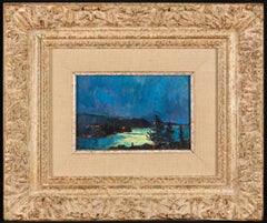 Moonlight on the Coast - Impressionist Landscape Oil Painting - Georges Lapchine