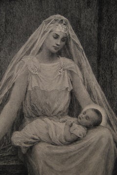 Georges Lavalley (1868-1902) Gravure intitulée "Alma Mater" d'après V.I.I.I.