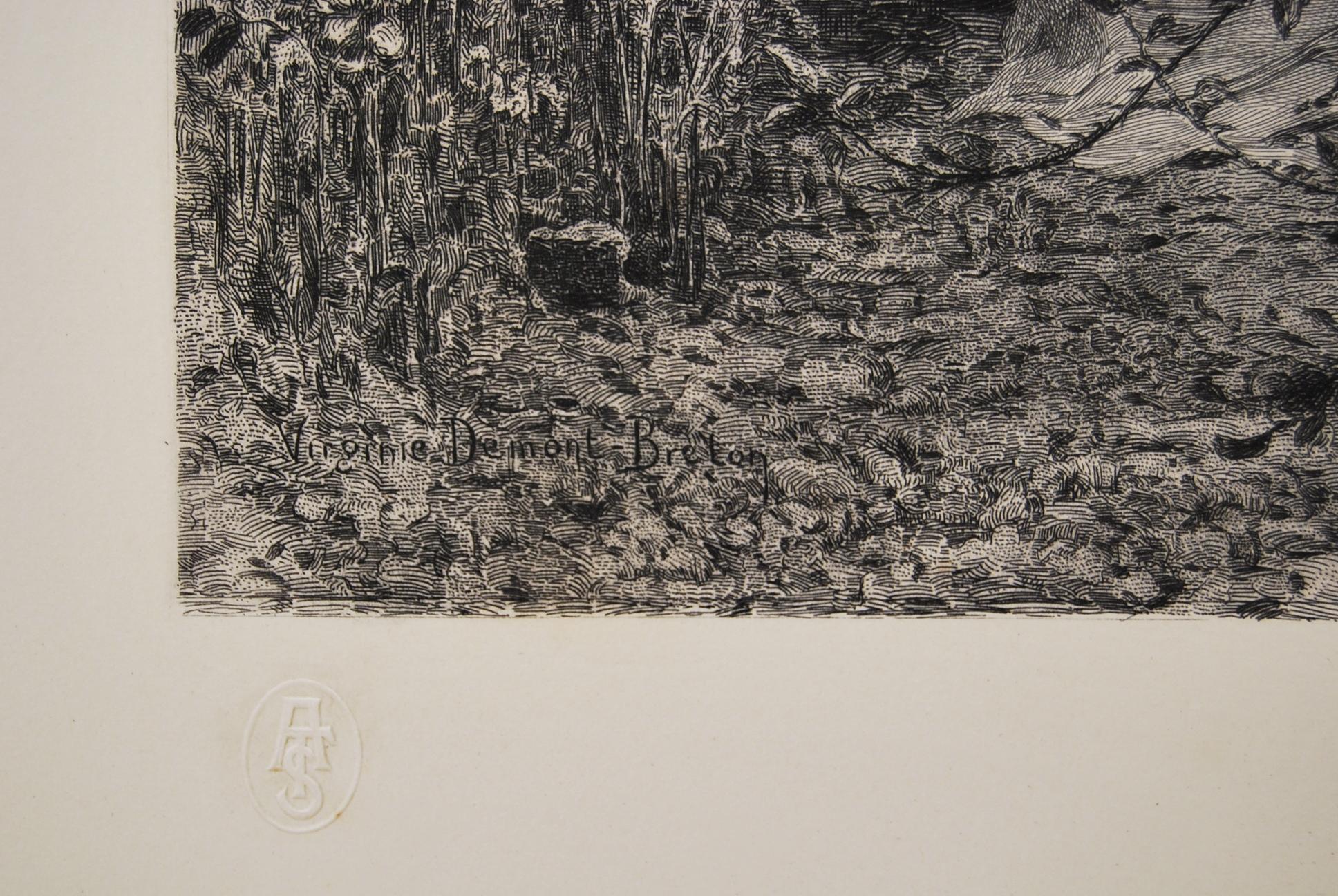 Français Georges Lavalley (1868-1902) Gravure intitulée 