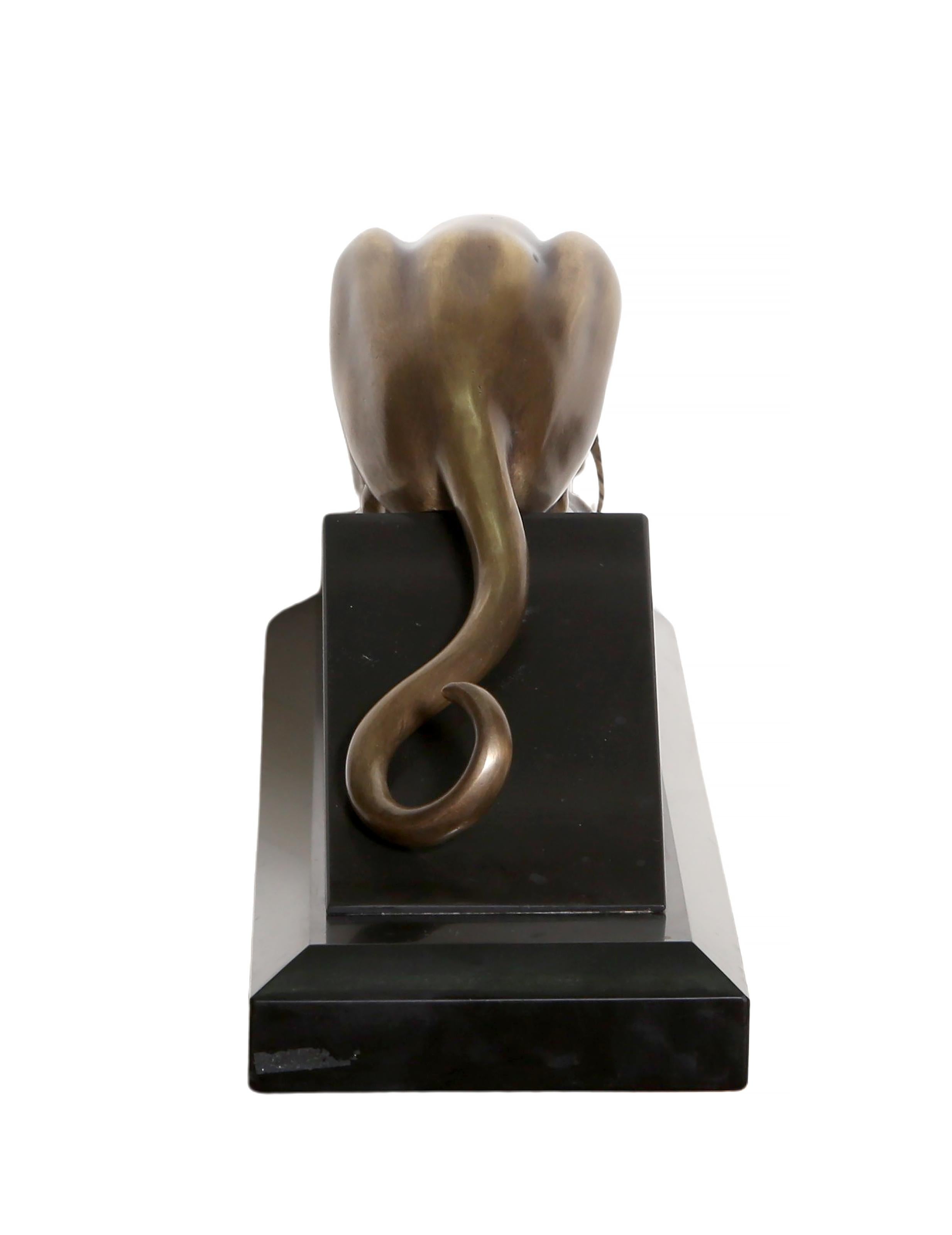 Panthère à l'affût, Art Deco Bronze Sculpture by Georges Lavroff For Sale 4