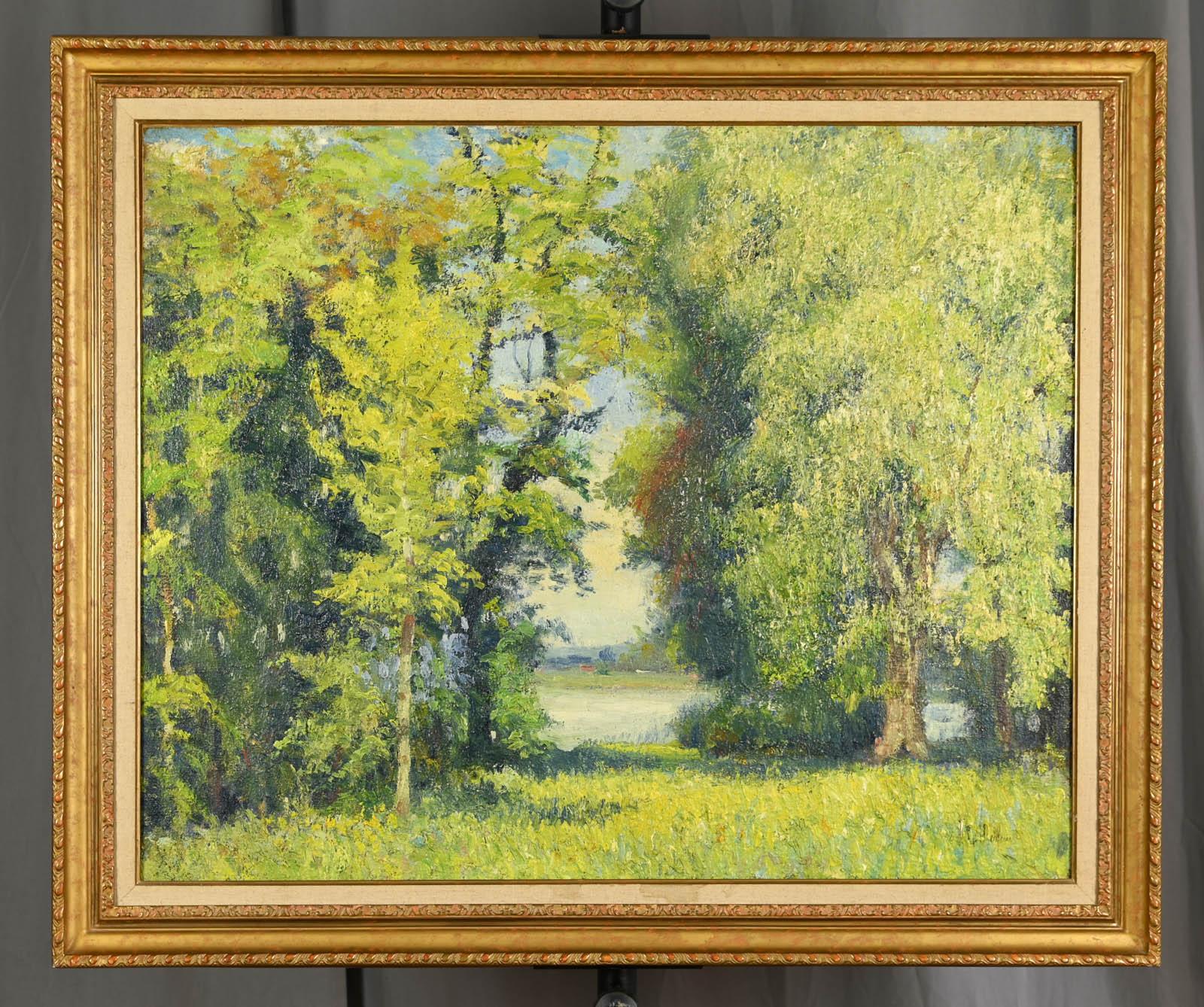 Trouée sur la Seine à Amfreville - Painting di Georges LE MEILLEUR