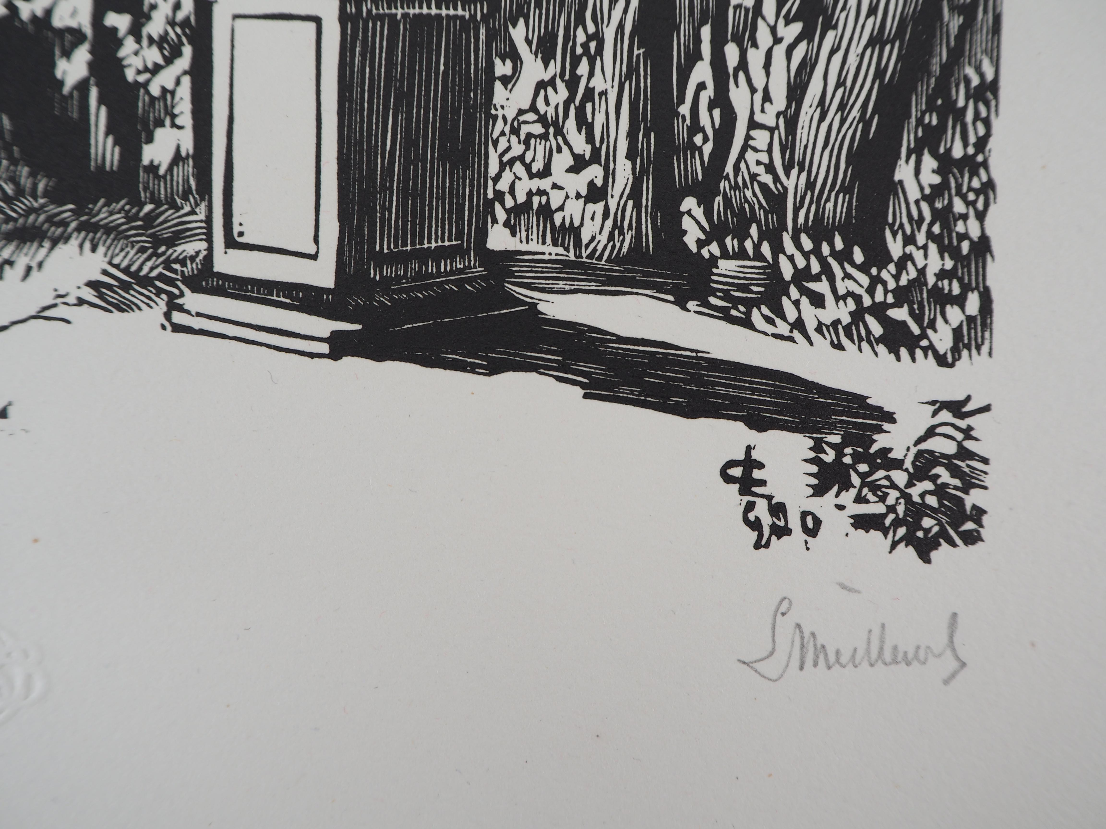 Georges LE MEILLEUR (1861-1945)
Jardín con estatuas antíticas, 1920

Grabado en madera original
Firmado a lápiz
Numerado /160
Sobre vitela 32,5 x 25,5 cm (c. 13 x 10 pulg.)
Lleva el sello ciego del editor 