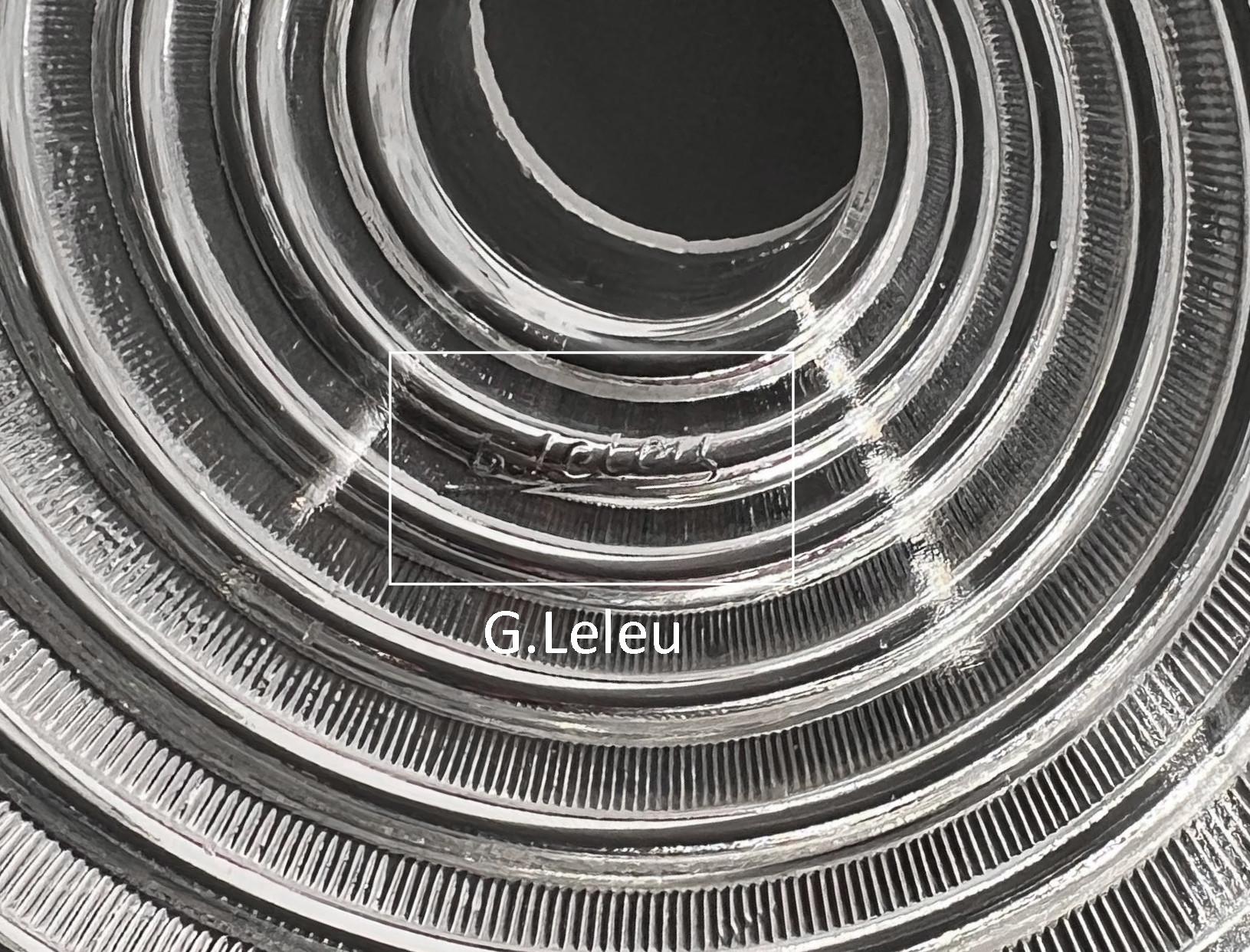 Lámpara de araña Art Déco Georges LELEU, años 20 en venta 11