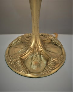Georges Leleu- Daum Nancy French Art Nouveau Bronze Table Lamp