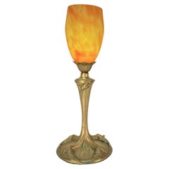 Georges Leleu- Daum Nancy French Art Nouveau Bronze Table Lamp