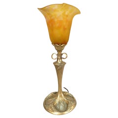 Georges Leleu- Daum Nancy French Art Nouveau Bronze Table Lamp