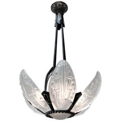 Georges Leleu French Art Deco Chandelier