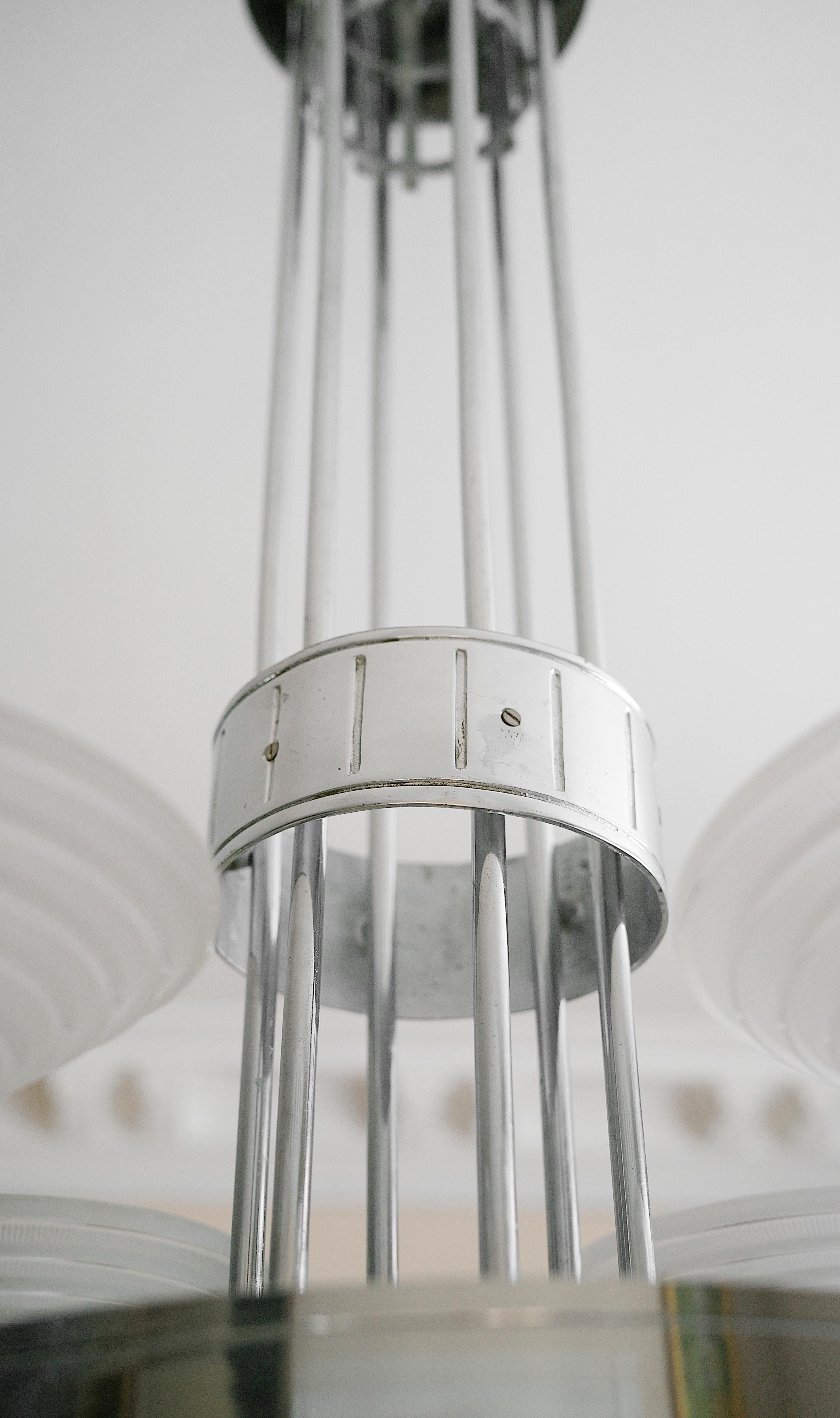 Lampadario Art Deco Modernista Francese Georges Leleu, 1920 in vendita 12