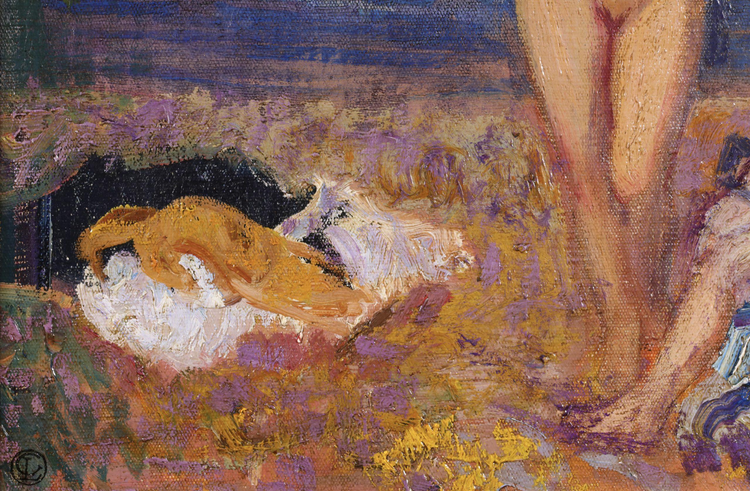 Les Baigneuses - Nudi neo-impressionisti in paesaggi ad olio di Georges Lemmen in vendita 8