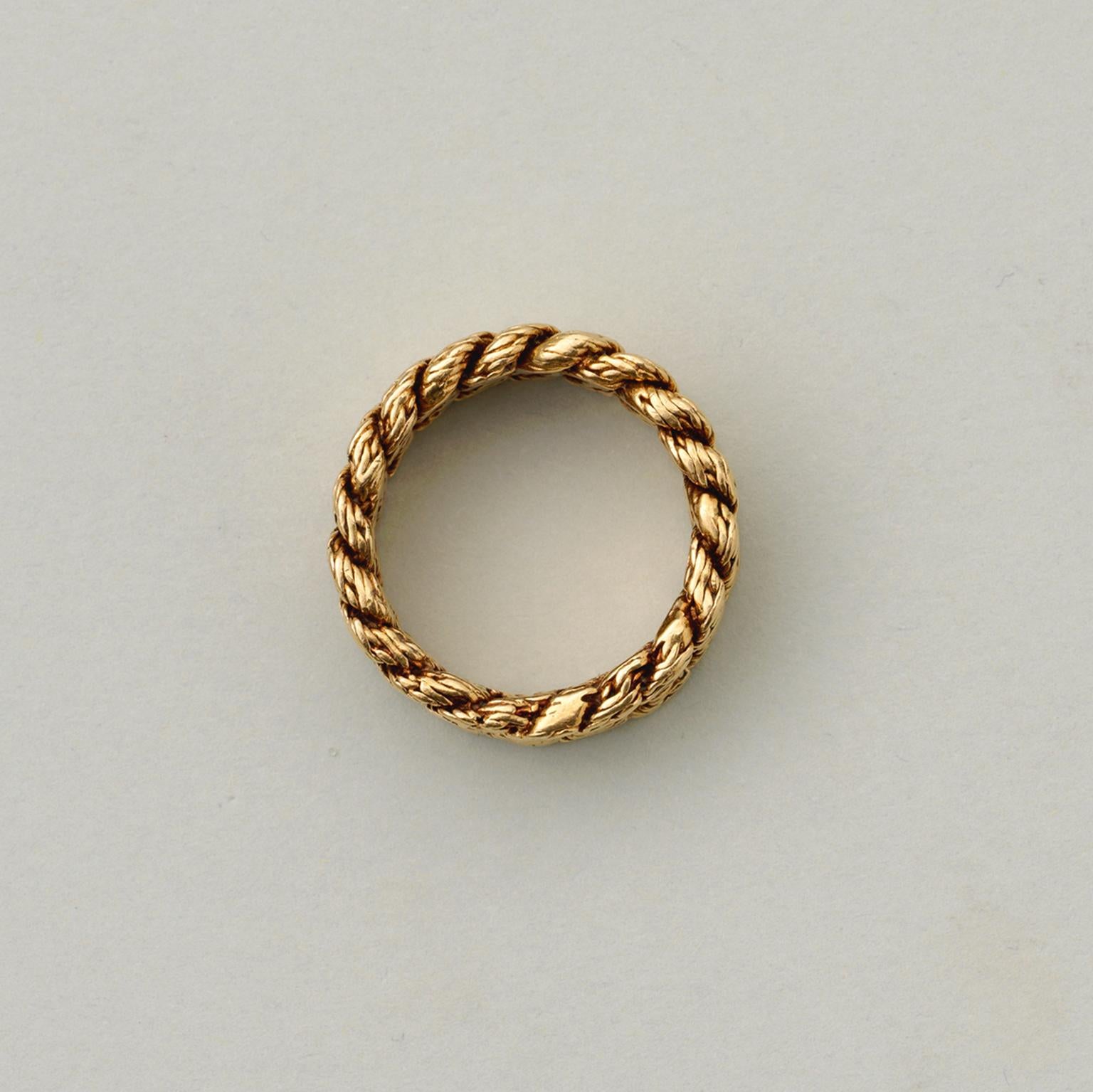 Women's or Men's Georges Lenfant 18 Carat Gold Braided Ring