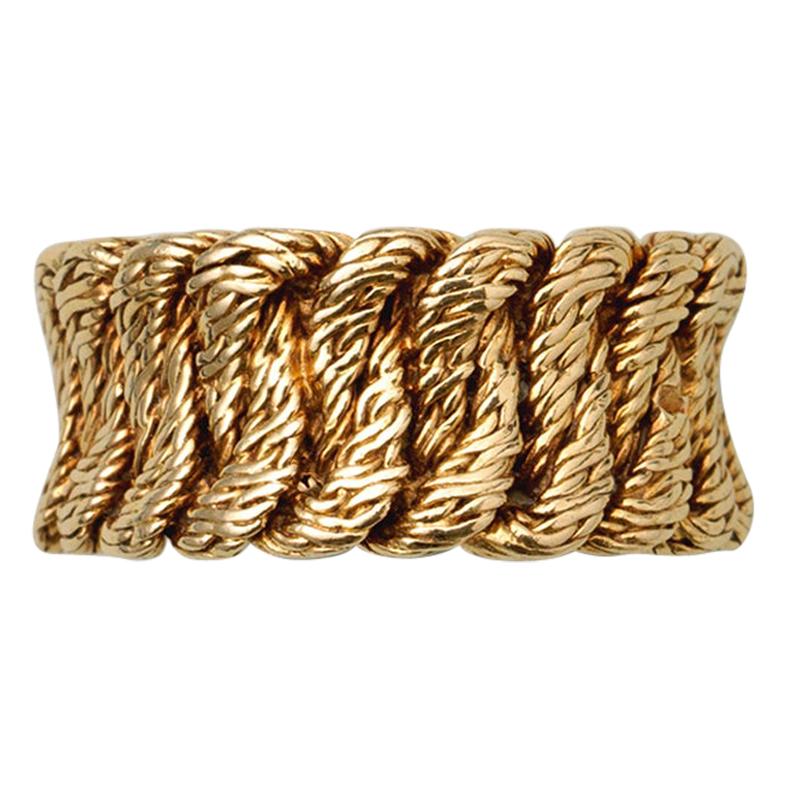Georges Lenfant 18 Carat Gold Braided Ring