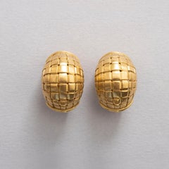 Georges Lenfant 18k Gold Woven Ear Clips