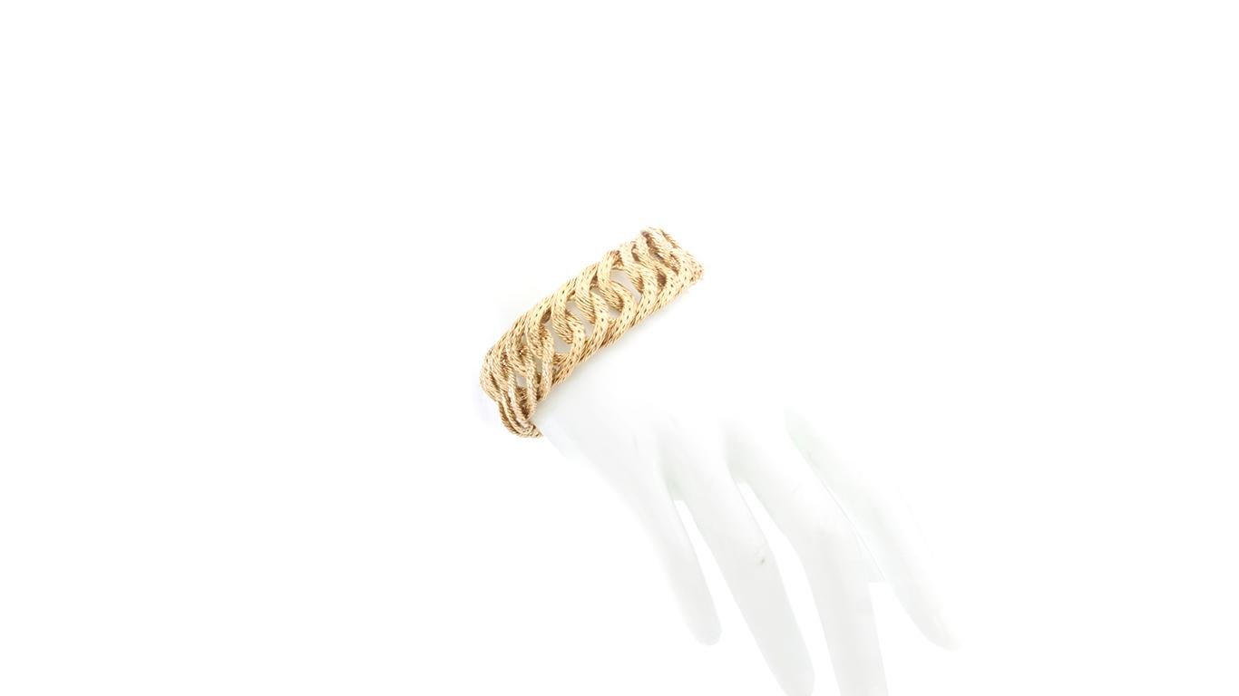 Georges L’enfant 18kt yellow gold French bracelet
Designer : Georges L’enfant
Made in France Circa 1970's
Fully hallmarked.

Georges L’enfant could be described as one of the unsung heroes of 20th Century French jewelry. A hugely skilled designer