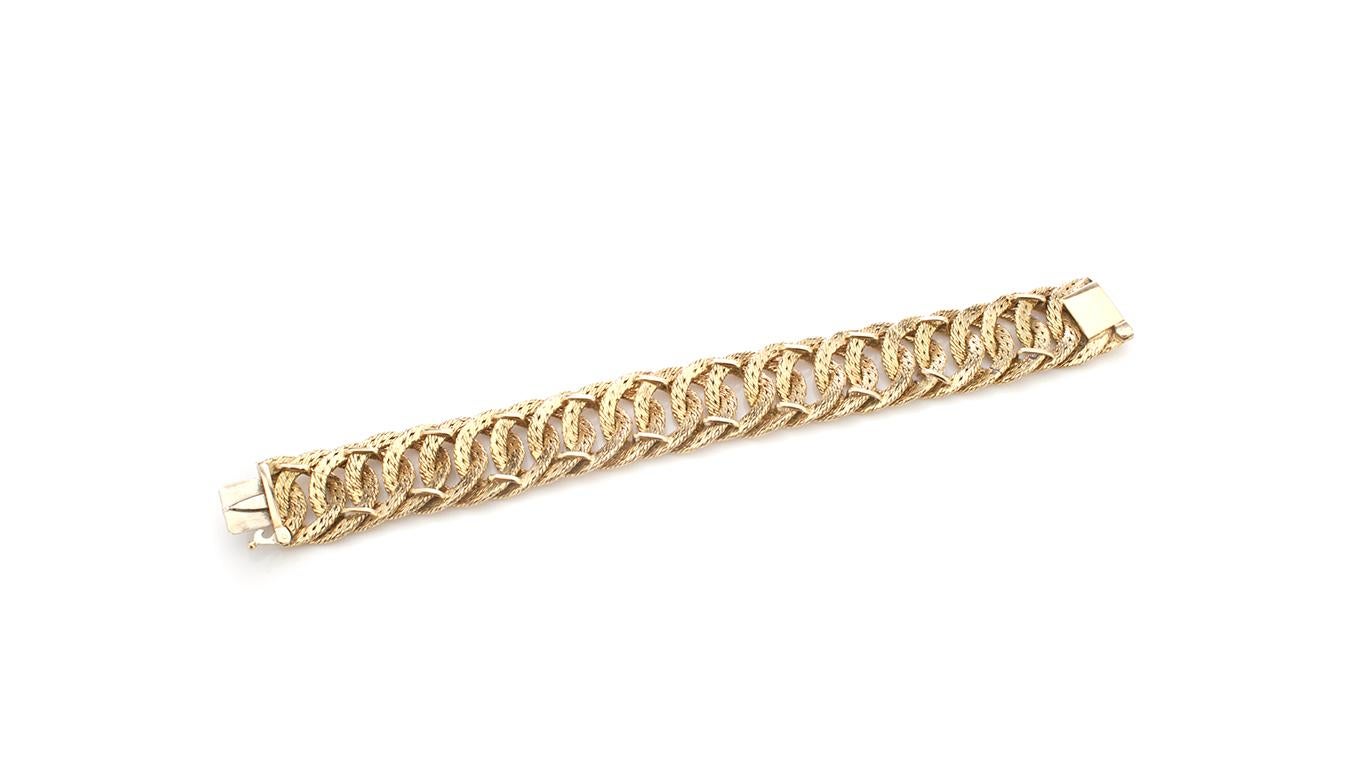 Women's or Men's Georges L’enfant 18 Karat Yellow Gold French Bracelet