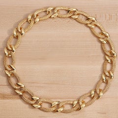 Georges L'Enfant Curb Link 18k Yellow Gold Necklace